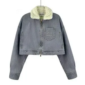 Miu Miu | Jackets & Coats | Dw684 Miumiu Light Blue Logo